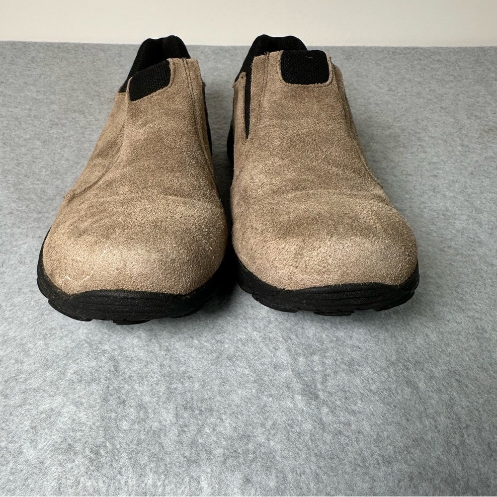Merrell Jungle Moc Mens Taupe Suede Slip On Hiking Shoes Loafers Missing Insoles - Picture 5 of 9